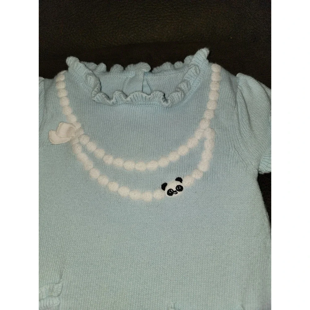 Gymboree layette‎ line panda blossom sweater dress size 6 12 months